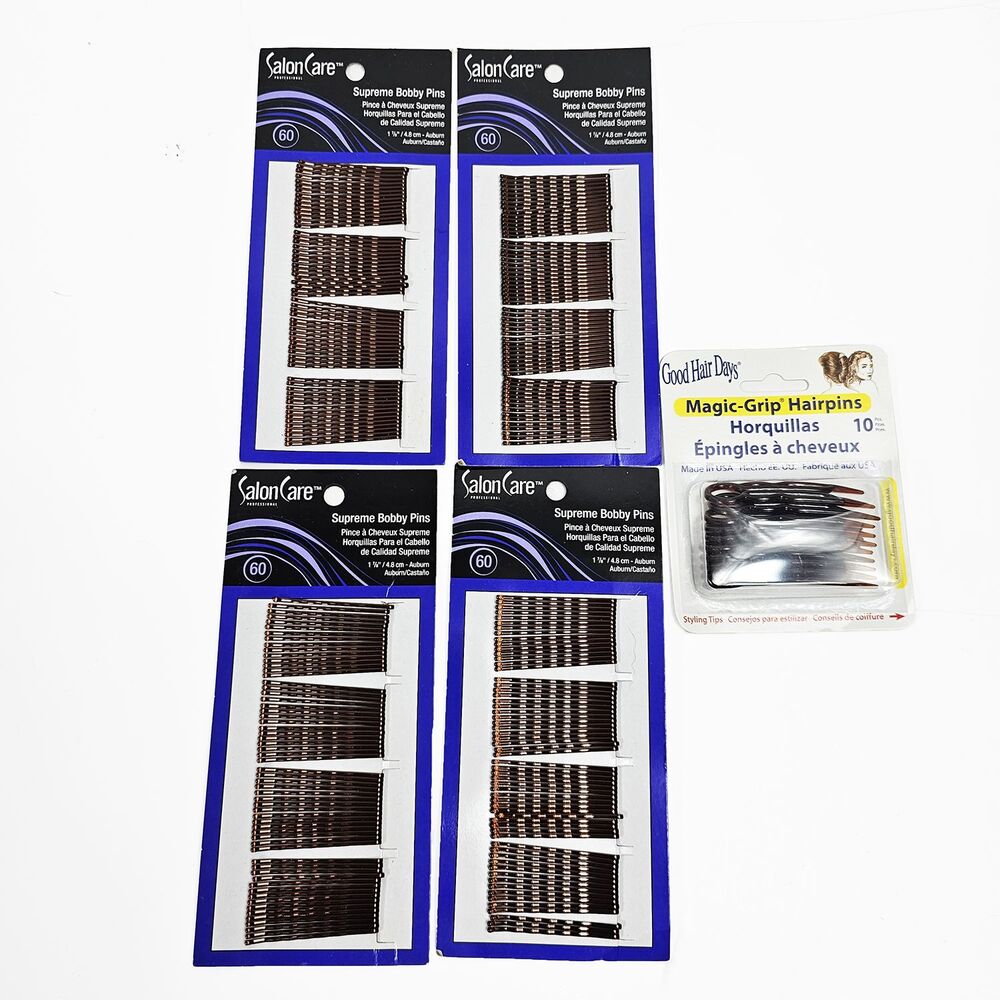 Salon Care Auburn Supreme Bobby Pins and Magic Grip Hairpins Bundle